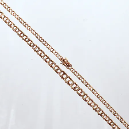 Collier doserad Bismarck, längd 43cm, bredd 3,4-6mm, år 1967, N S E Guldvaru Aktiebolag, 18K Vikt: 15,3 g