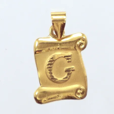 Hänge, bokstav B, 1,6 x  2,5cm, 18k Vikt: 1,2 g