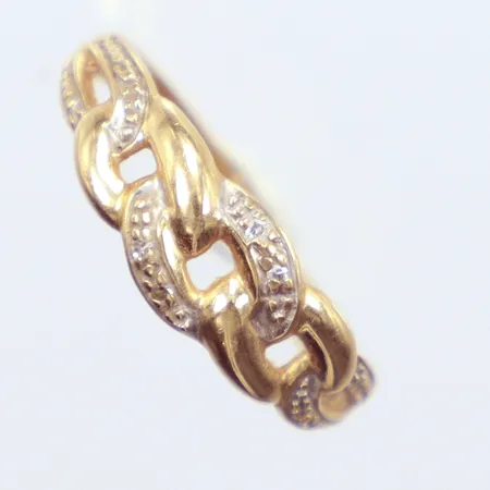Ring, vita stenar, Ø16½, något skev, 18K Vikt: 1,3 g