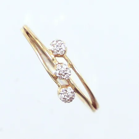 Ring, diamanter enligt gravyr totalt 0,07ct, Ø16½, 18K Vikt: 1,9 g