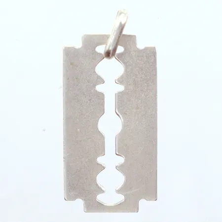 Hänge rakblad, höjd 44,7mm, bredd 19,6mm, 925/1000 Vikt: 5,1 g
