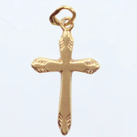 Hänge Kors, höjd 23mm, bredd 11,2mm, 18K Vikt: 0,4 g