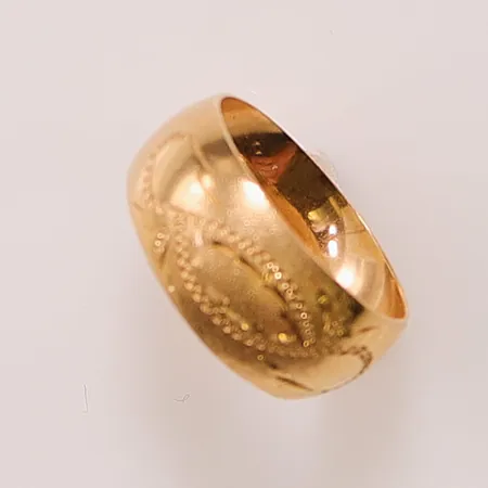 Ring, Ø16¾, bredd:9mm, dekor, 18K 2,4g.