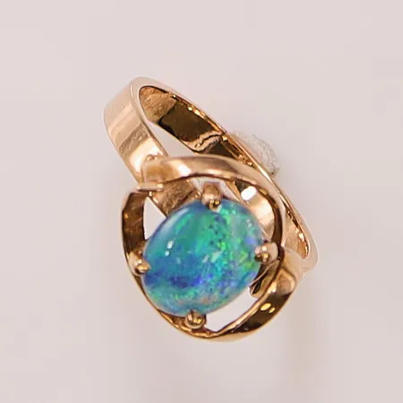 Ring, opaldublett, Ø17¾, bredd:13mm, 9K 4,2g.