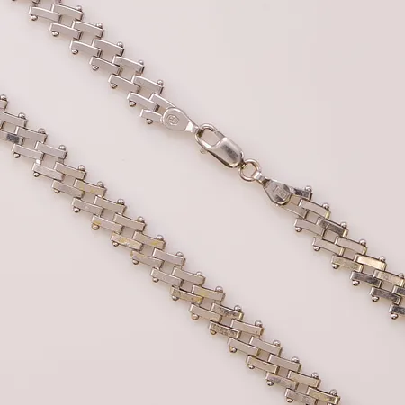 Collier, 43cm, bredd:8mm, 18K 22,6g.