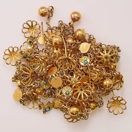 Diverse guld, defekt, 14K 90,5g.