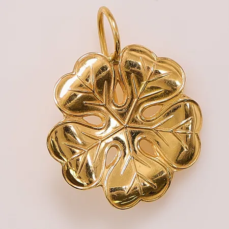 Hänge "femklöver", Ø24mm, 21K 3,6g.