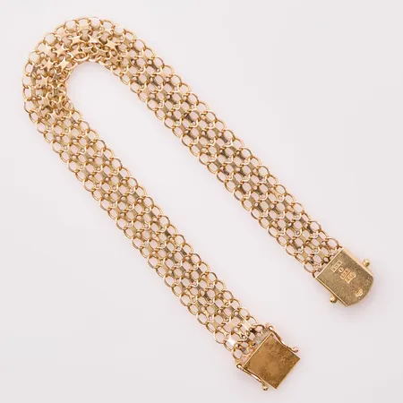 Armband x-länk, 19cm, bredd:10mm, 18K 11,9g.