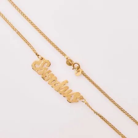 Namncollier, 39cm, 21K 8,0g.