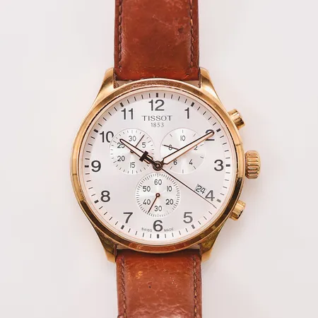 Herrur Tissot Chrono XL, 45mm, stål, quartz, ref:T116617Al, defekt läderband.