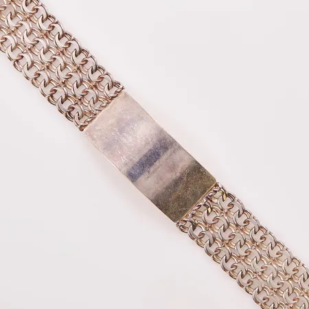 Armband Bismarck, 18cm, bredd:21mm, platta, 830/1000 Silver 37,3g.