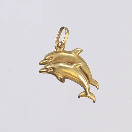 Hänge delfiner, 21x14mm, 18K Vikt: 1 g