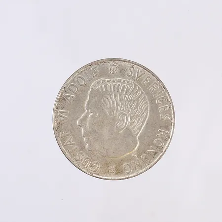 Mynt, 5kr 1955, silver 400/1000 Vikt: 18 g