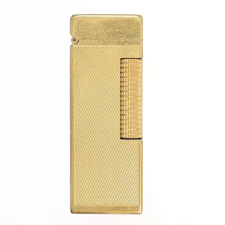Tändare Dunhill, "Rollagas", dubble, smärre slitage, ej funktionstestad, i etui med instruktionsbok, med läderetui från Dunhill i kartong