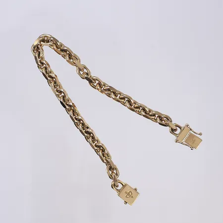 Armband, ankare, 18,5cm, bredd 5,5mm, balestra lås, 18K Vikt: 28,3 g