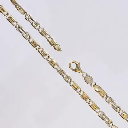 Halskedja, 53,5cm, bredd 3,5mm, 18K Vikt: 9,7 g