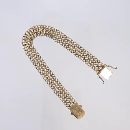 Armband, x-länk, 19cm, bredd 10,5mm, 18K Vikt: 19,2 g