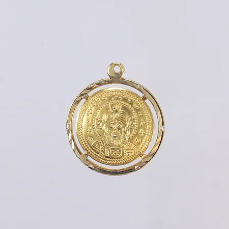 Hänge med mynt, 25mm, 14K Vikt: 2,2 g