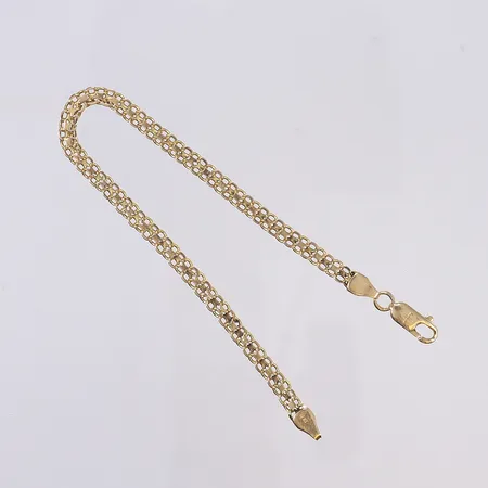 Armband X-länk, 17,5cm, bredd 4mm, något ojämn, Balestra, 18K Vikt: 5,2 g