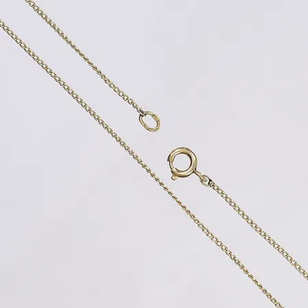 Halskedja pansar, 76,5cm, bredd 1mm, påtagligt slitage, 18K Vikt: 3,8 g