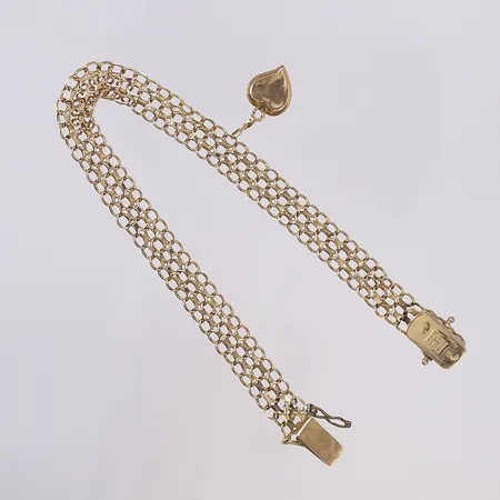Armband X-länk med en berlock, 19cm, bredd 8mm, bucklig, slitage, 18K Vikt: 9,2 g
