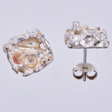 Ett par örhängen Juhls, ca 10x10mm, silver Vikt: 4,7 g