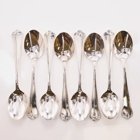 8 Teskedar, 14,5cm, MEMA, 830/1000 Silver 189,7g.