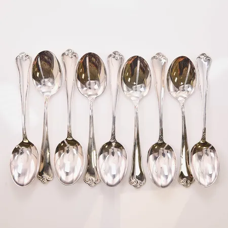 9 Skedar, 17cm , MEMA, 830/1000 Silver 324,8g.