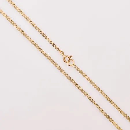 Kedja, 45cm, bredd:2mm, 18K 6,6g.