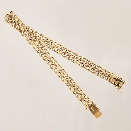 Armband Bismarck, längd 21cm, bredd 8mm, skevt, 18K Vikt: 13,2 g