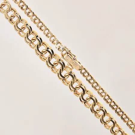 Collier doserad Bismarck, längd 46,5cm, bredd 4-9mm, 18K Vikt: 25 g
