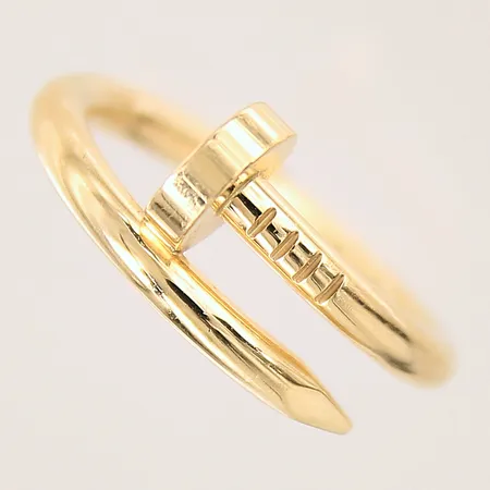Ring, Cartier Juste Un Clou, stl 17¼/55, bredd 2-8mm, serie-nr: SLY055, certifikat från Smålandsgatan år 2023, box, ytterkartong, kvitto, informationsblad, påse, ytliga bruksrepor, 18K Vikt: 7,8 g