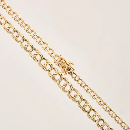 Collier doserad Bismarck, längd 43,5cm, bredd 3,5-6mm, 18K Vikt: 12,8 g