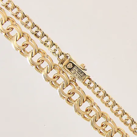 Collier doserad Bismarck, längd: 42cm, bredd: 3,8-8,8mm, 18K  Vikt: 24,5 g