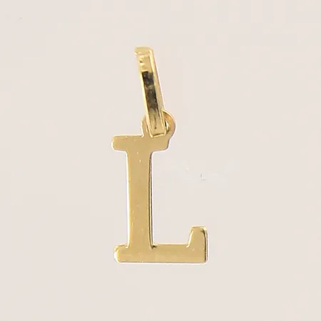 Hänge, bokstaven L, 12x5mm, 18K Vikt: 0,2 g