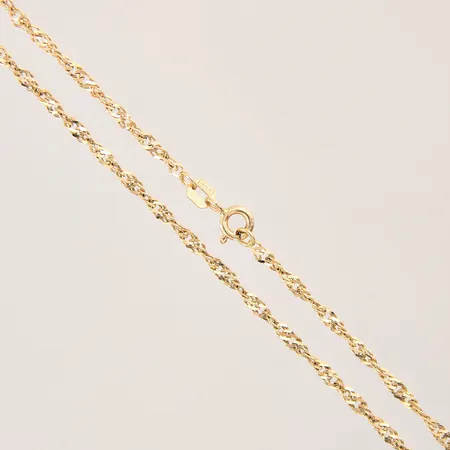 Kedja Singapore, längd 50,5cm, bredd 3mm, GHA, 18K Vikt: 4,9 g