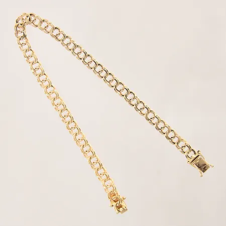 Armband Bismarck, längd 20,5cm, bredd 5,5mm, GFAB,18K Vikt: 11 g