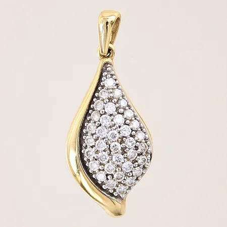 Hänge med diamanter 35 x ca 0,01ct, 24x10mm, GHA, 18K Vikt: 2,1 g