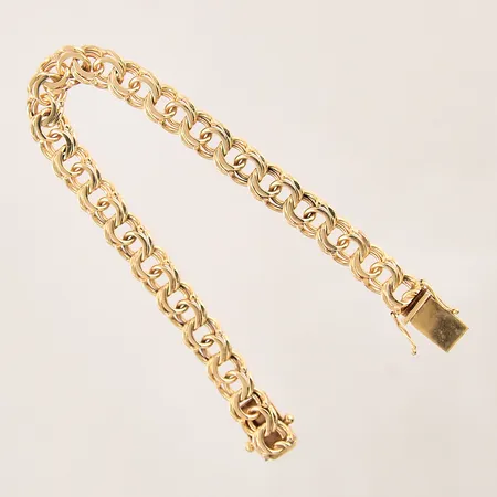 Armband Bismarck, längd 18,5cm, bredd 8mm, något repig, 18K  Vikt: 25,1 g