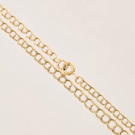 Collier doserad Bismarck, längd 42cm, bredd 3-4mm, 18K  Vikt: 3,8 g