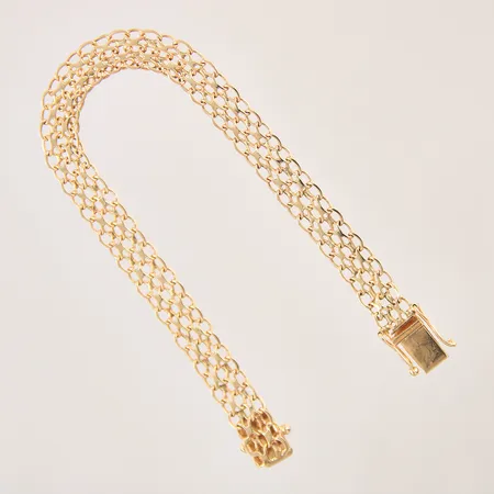 Armband X-länk, längd 17cm, bredd 7mm, 18K  Vikt: 8,1 g