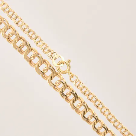 Collier doserad Bismarck, längd 44,5cm, bredd 3-7mm, 18K  Vikt: 11,9 g