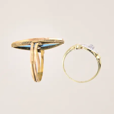Guldsmycken, stenar, bucklor, repor, 14K  Vikt: 4,7 g