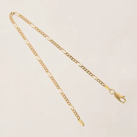 Armband Figaro, längd 18,5cm, bredd 2,3mm, 18K Vikt: 2,7 g