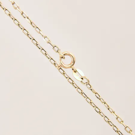 Kedja Ankar, längd 51,5cm, bredd 2mm, lås 18K, ostämplad, 14K Vikt: 6 g