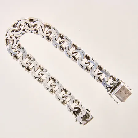 Armband Bismarck, längd 19,5cm, bredd 12mm, skadat lås, silver 925/1000 Vikt: 39,8 g