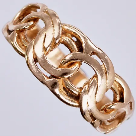 Ring Bismarck, stl: 15 ¾, bredd ca 1-7mm, GHA 18K Vikt: 2,4 g