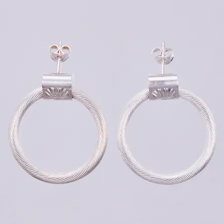 Ett par örhängen Jane Koenig, Ø 25mm, bredd ca 3mm, silver Vikt: 11,6 g