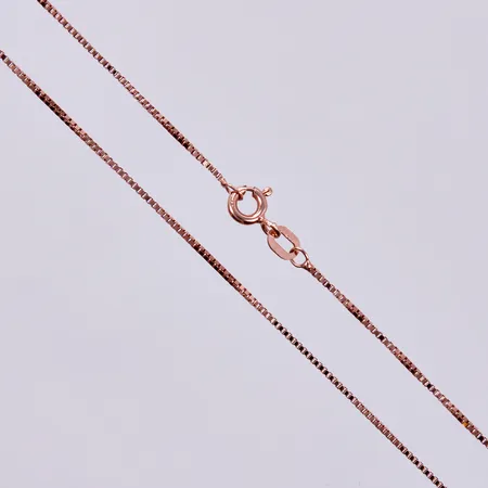Kedja Venezia roséguld, längd ca 41,5cm, bredd ca 1mm, GHA 18K  Vikt: 2,3 g