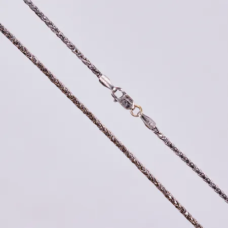 Kedja, längd: ca 55,5cm, bredd: ca 2mm, vitguld, 18K Vikt: 7,6 g